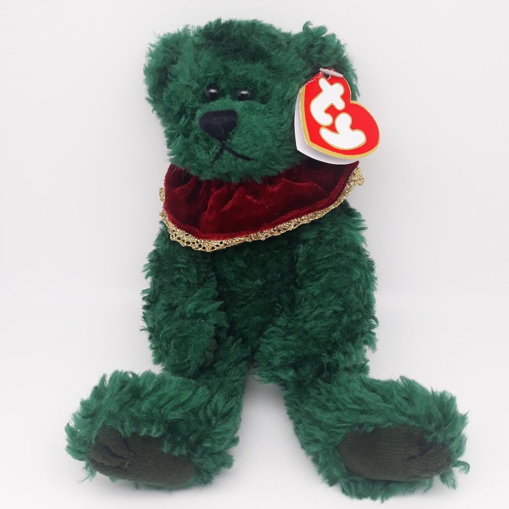 Ty Attic Treasures Collection "Laurel" Holiday Green Bear 1993